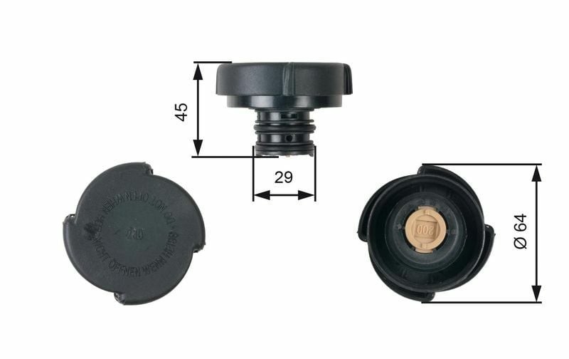 GATES RC204 | Genleşme Kavanoz Kapağı 91-3-Seri (E36-E46) 5-Seri (E34-E39) 7-Seri (E38) X3-X5