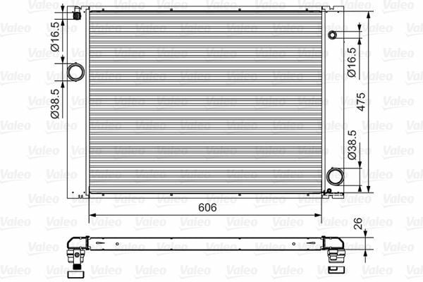 VALEO 734897 | Radyatör E-60 Otomatik 5.20 / 5.28.5.30 İ