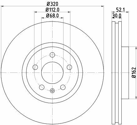 HELLA PAGİD 8DD355117-191 | Fren Diski Audi A4 (8K2, B8) , A4 Allroad (8Kh, B8) , A4 Avant (8K5, B8) , A4l Saloon (8K2, B8) , A5 (8T