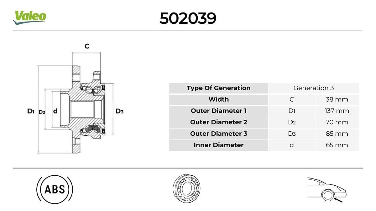 VALEO 502039 | Porya Ön 5 Bijon Astra H