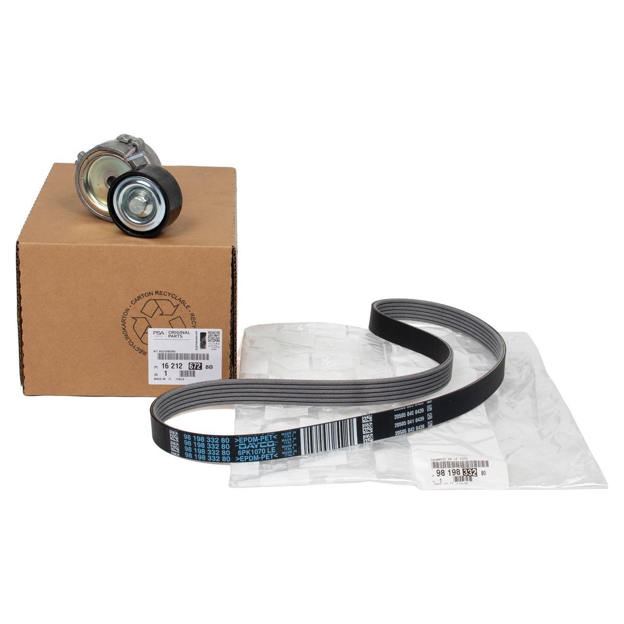 PSA 1621267280 | Opel Corsa F 1.2 Puretech 75 BG Benzinli V Kayış Seti Gergi Kütüğü Ve V Kayışı Orijinal