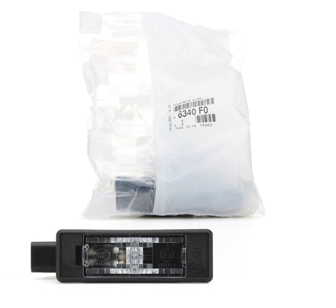PSA 6340.F0 | Citroen C-Elyse 2012-2020 Plaka Aydınlatma Lambası Orijinal