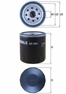MAHLE OC1063 | Yağ Filtresi 97-Fiesta-Focus 1.4-1.6 16V 86.5mm