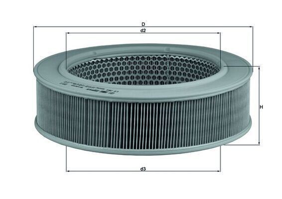 MAHLE LX264 | Hava Filtresi W123 79-85 S123 79-85 T1 Bus 601 89-96 (Dizel)
