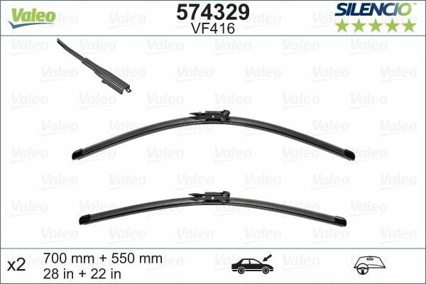 VALEO 574329 | Silgi Süpürgesi Tk 70 + 55Cm Zafira.B Muz