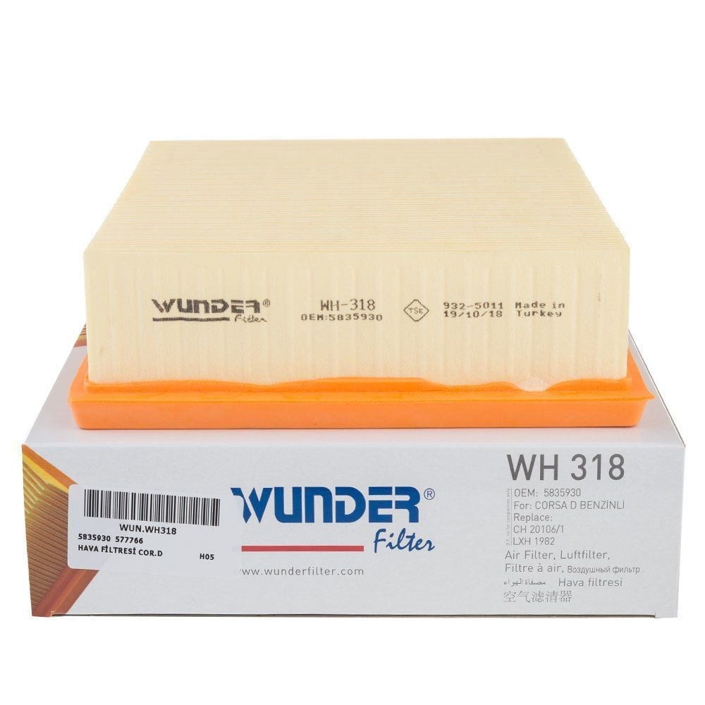 WUNDER WH318 | Opel Corsa E 1.2 / 1.4 Benzinli Hava Filtresi