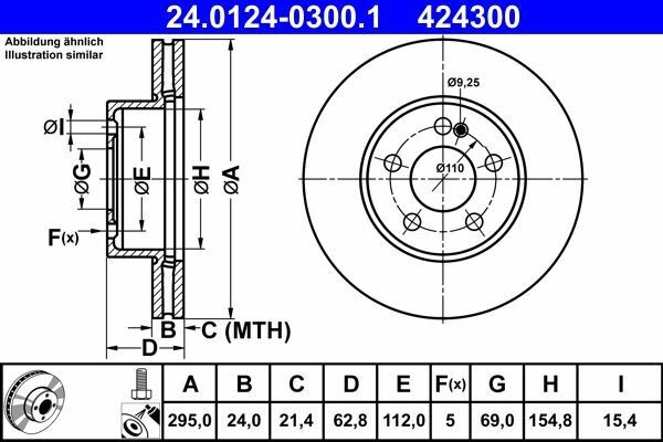 ATE 24.0124-0300.1 | Fren Diski 205 Ön | 2 Adet