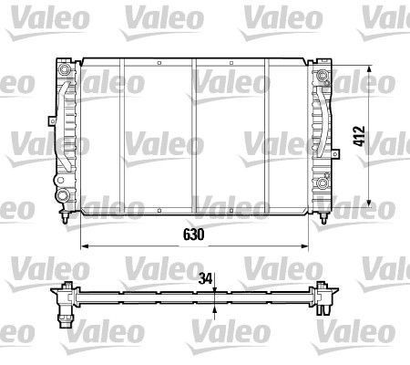 VALEO 731755 | Radyatör 96-06 Passat-A4 1.8T-1.9Tdi + Ac + Os