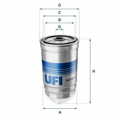 UFI 24.351.01 | Mazot Filtresi 02-06 Accent 1.5D **Oe**