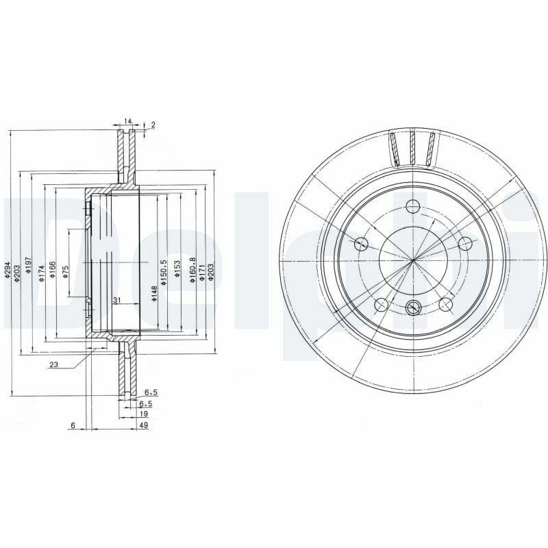 DELPHI BG3530C | Frendıskıbmwe46arkahavalı2001-2005Takım