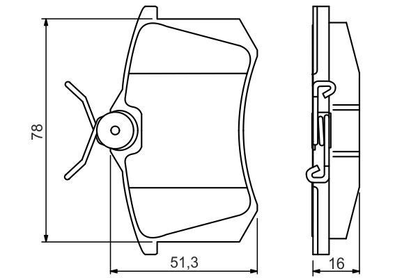 BOSCH 0986495231 | Fren Balatası Arka (Peugeot 207 1.4 16V 1.6 16V 1.6 HDI 02.06 / Citroen C3 Picasso 02.09 -)