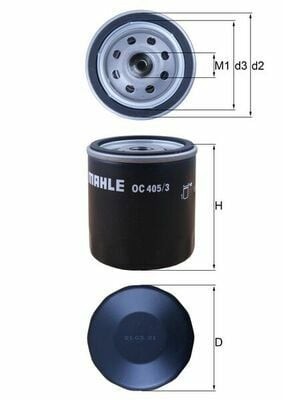 MAHLE OC405-3 | Yağ Filtresi Opel Tum M.