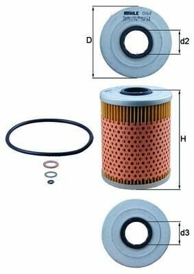 MAHLE OX68D | Yağ Filtresi BMW E34 E36 E46 M50 M52