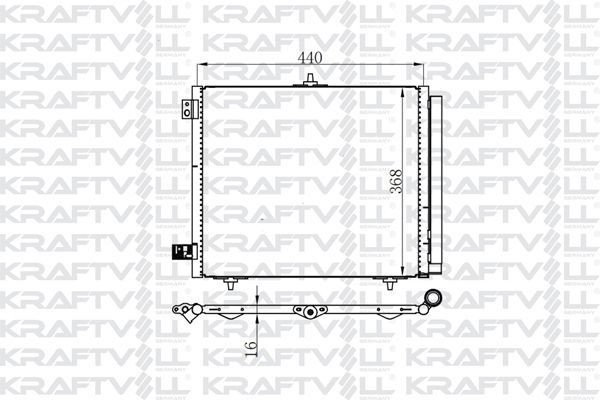 KRAFTVOLL 08060177 | Klima Radyatörü C2 C3 C3 II C3 Plurıel C3 III Ds3 P208 P207 P1007 P2008 Ölçü: (420×374×16) Radyatörü Marka