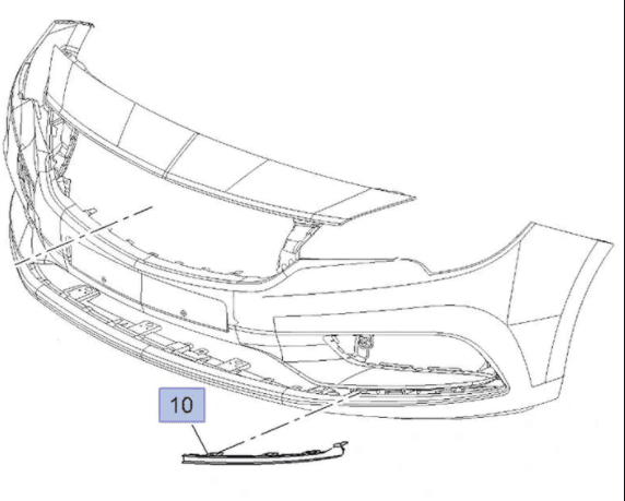 PSA 13469599 | Opel Astra K Sağ Sis Lamba Alt Plastik Çıtası Orijinal