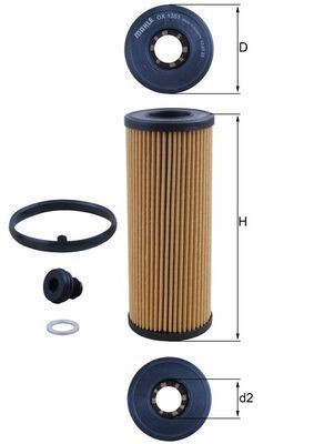 MAHLE OX135-1D | Yağ Filtresi W168 97-04 Vaneo W414 02-05