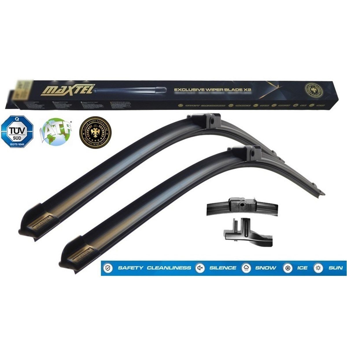 MAXTEL 12107302 | Opel Corsa E Ön Silecek Seti Muz Tipi Yansanayi