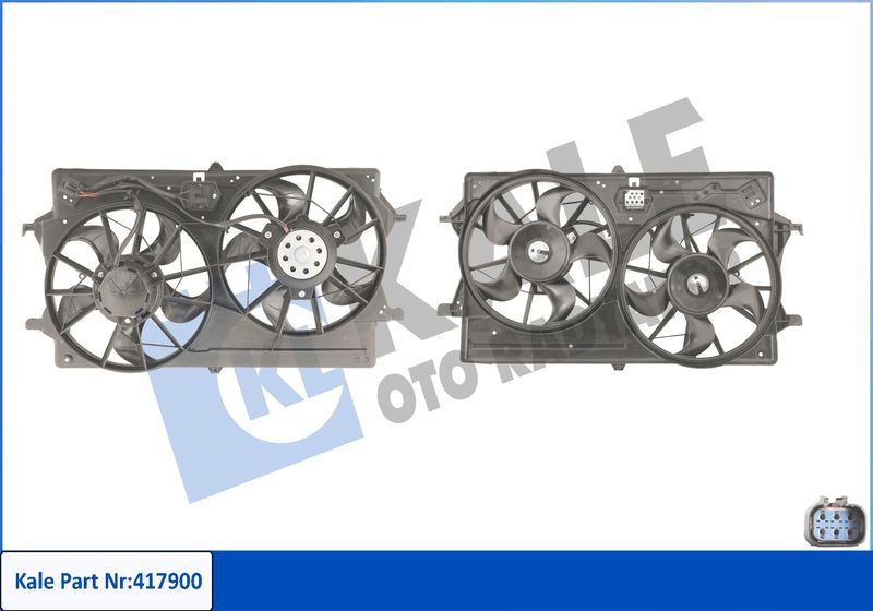 KALE  417900| Ford Focus 1998-2005 1.6 Benzinli Fan Motoru Çiftli KALE Marka
