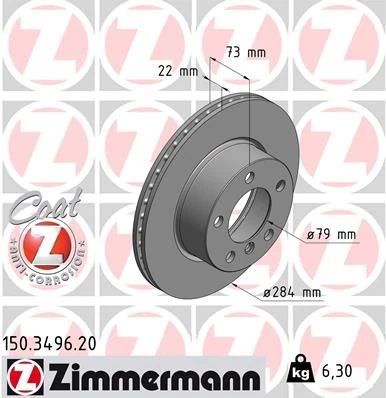ZIMMERMAN 150.3496.20 | BMW E87-F20 Ön Disk Adet 34116792215 | 1 Adet