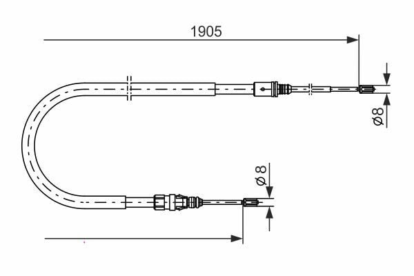 BOSCH 1987477237 | El Fren Teli 207 (Wa_, Wc_) 06-151.6 16V Turbo 1.6 16V Vti 1.6 16V Rc 207 CC (Wd_) 07-151.6 16V 1.6 16V Turbo 1.6 HDI 207 Sw (Wk_) 07-131.6 16V 1.6 HDI 1.6 HDI 1.6 16V Rc 207 06-1.6 HDI 1905 mm
