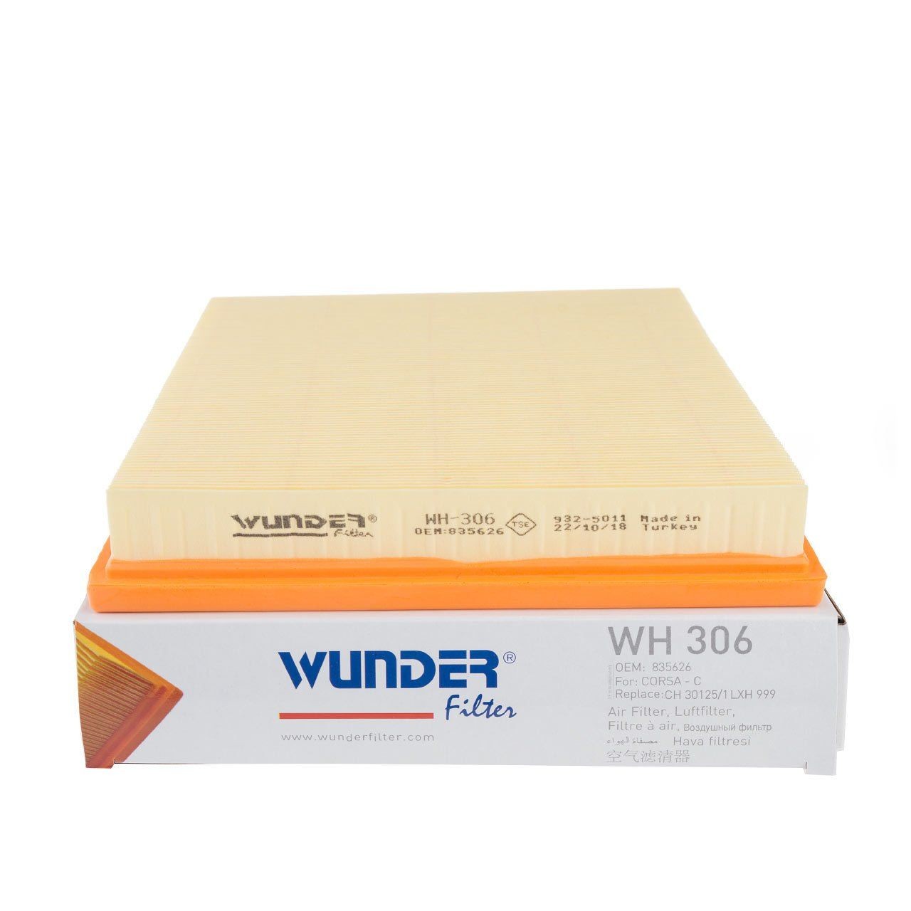WUNDER WH306 | Opel Corsa C Hava Filtresi