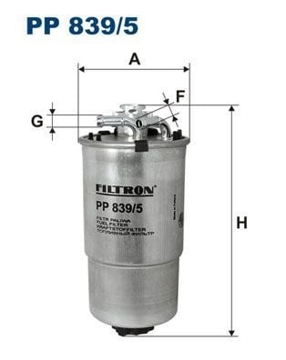 FILTRON PP839-5 | Mazot Filtresi 01-Polo 1.4Tdi