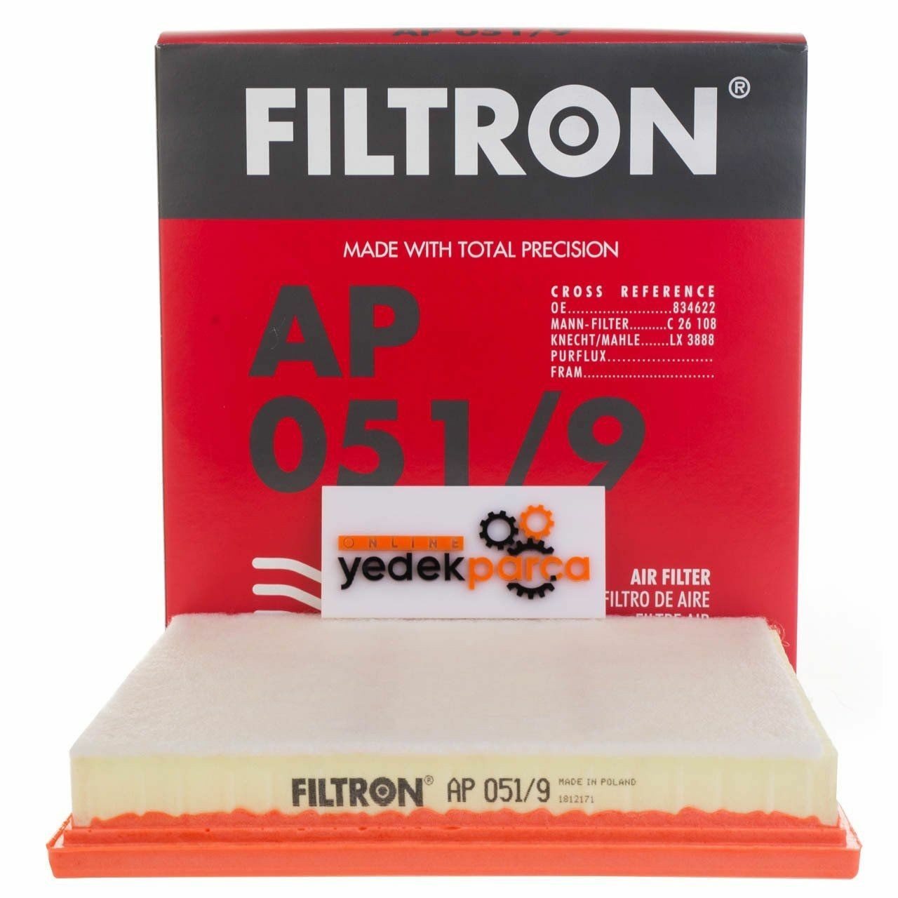 FILTRON AP051-9 | Chevrolet Cruze 1.6 Benzinli Süngerli Hava Filtresi
