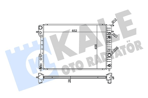 KALE RADYATÖR 363800 | Opel Omega B 2.5 (X25XE) Otomatik Vites Benzinli Motor Su Radyatörü