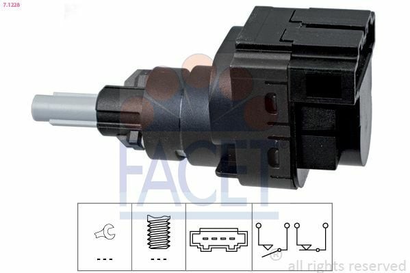 FACET 7.1228 | Fren Pedal Müşürü Polo 95-10 Touran 03-06 Cordoba 03-09 Ibiza 02-10 Fabia 00-15 Octavia 04-08