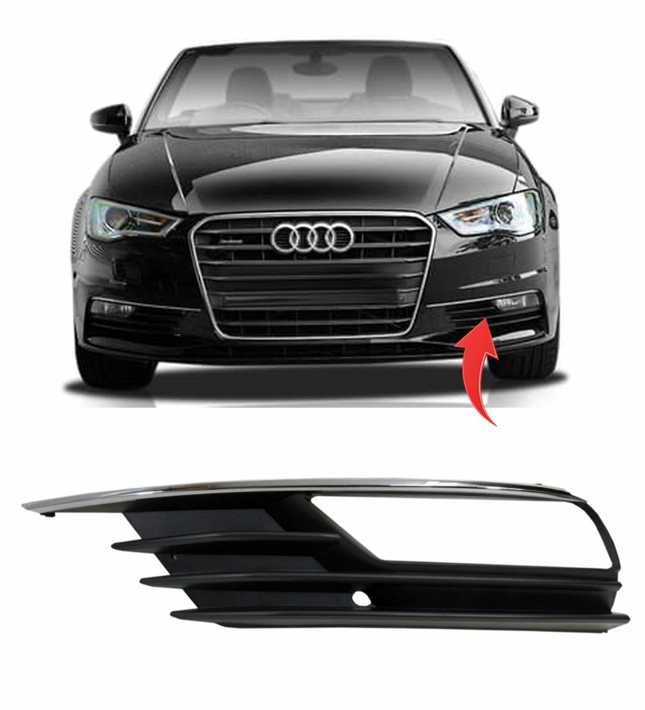 İTHAL 8V5807681A | Audi A3 2014 Sonrası Sol Sis Far Çerçevesi