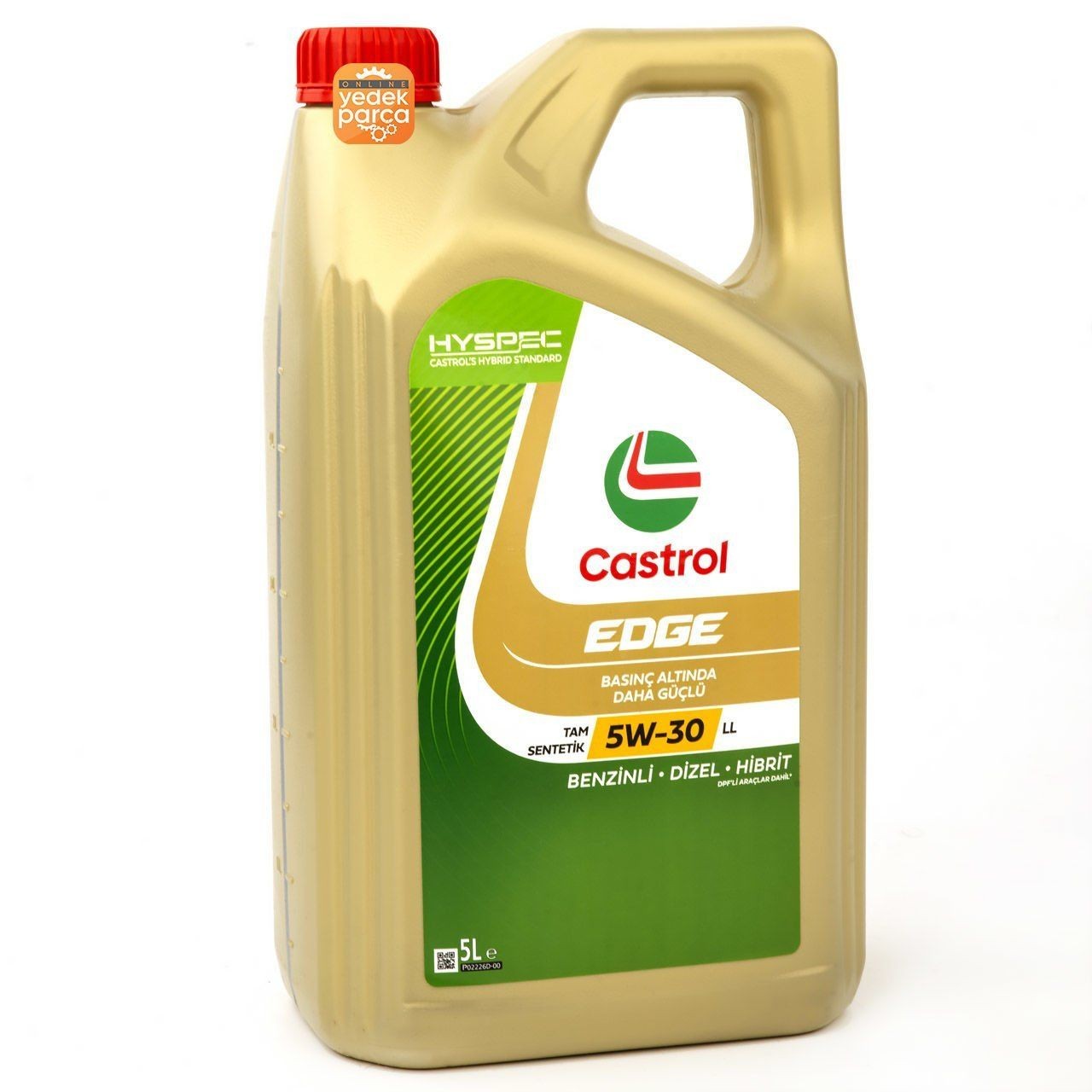 CASTROL 5W30LL-5 | Edge 5W-30 LL Motor Yağı 5 LT Yeni Retro Ambalaj (2024 Üretim)