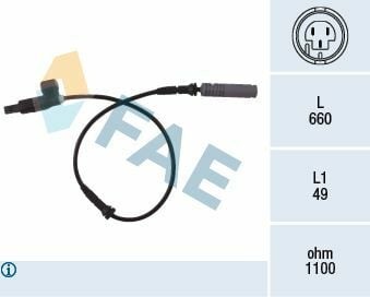 FAE 78023 | Sensör ABS E-36 Ön