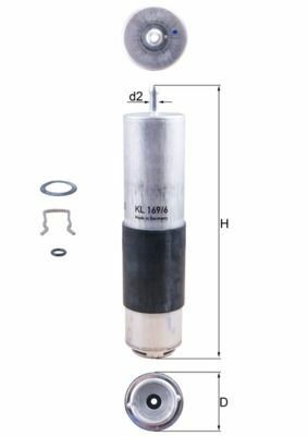 MAHLE KL169-6D | Mazot Filtresi 15-C-Seri (W205-S205)