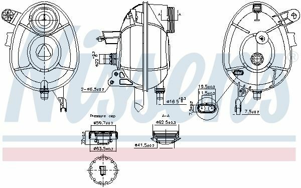 NISSENS 996201 | Rad. Su Deposu 205 / 213
