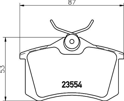 HELLA PAGİD 8DB355018-111 | Arka Fren Balatası-Kablosuz Xx17mmxx (Renault Megane II / Peugeot 307 Citroen C3 / C4-VW Caddy 04-15 Golf 84-16 Passat 97-05