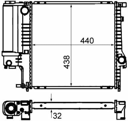 MAHLE CR330000S | Radyatör 88-3-Seri (E30-E36)