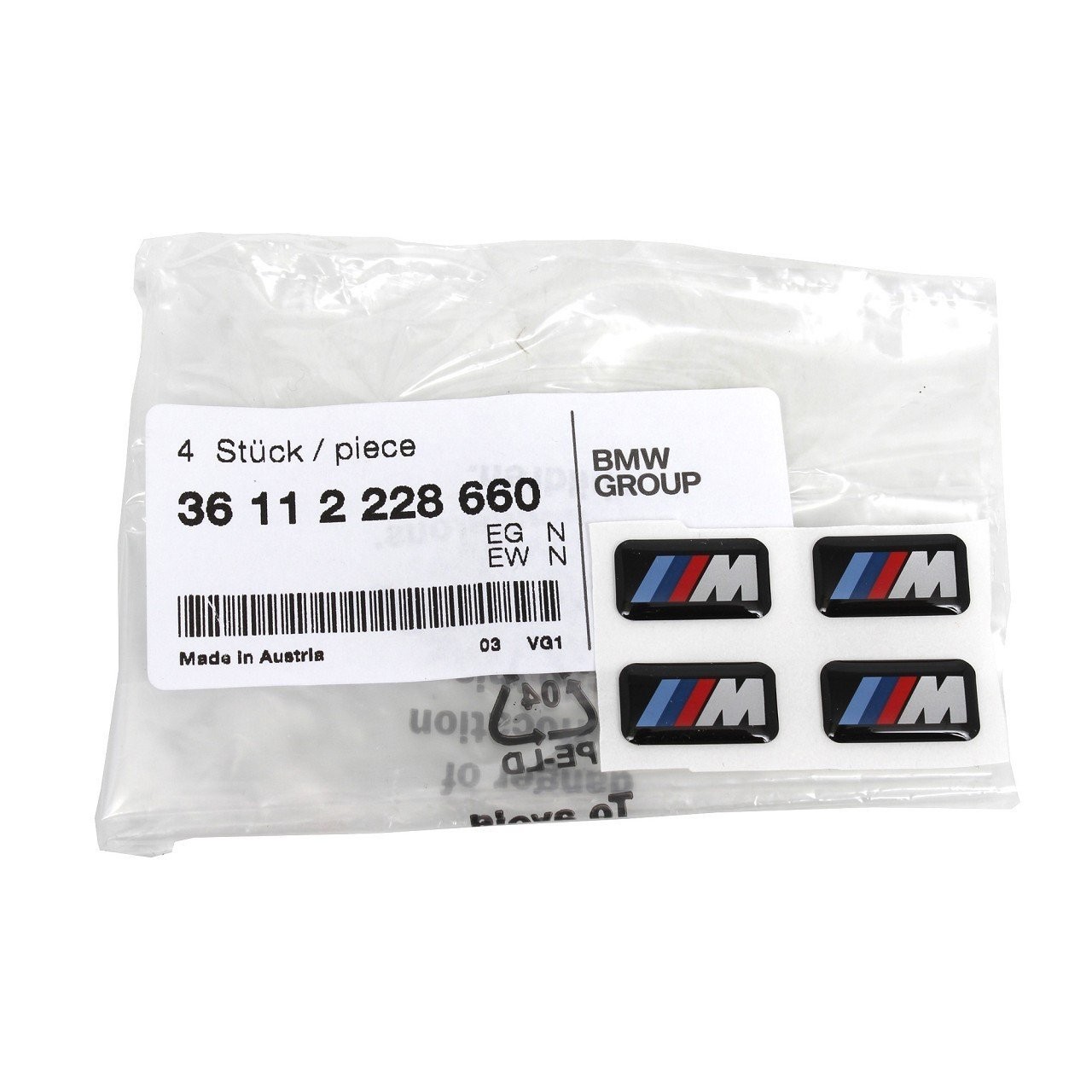 BMW 36112228660 | 1 Serisi F20 Kasa Jant M Amblemi Takım Orijinal