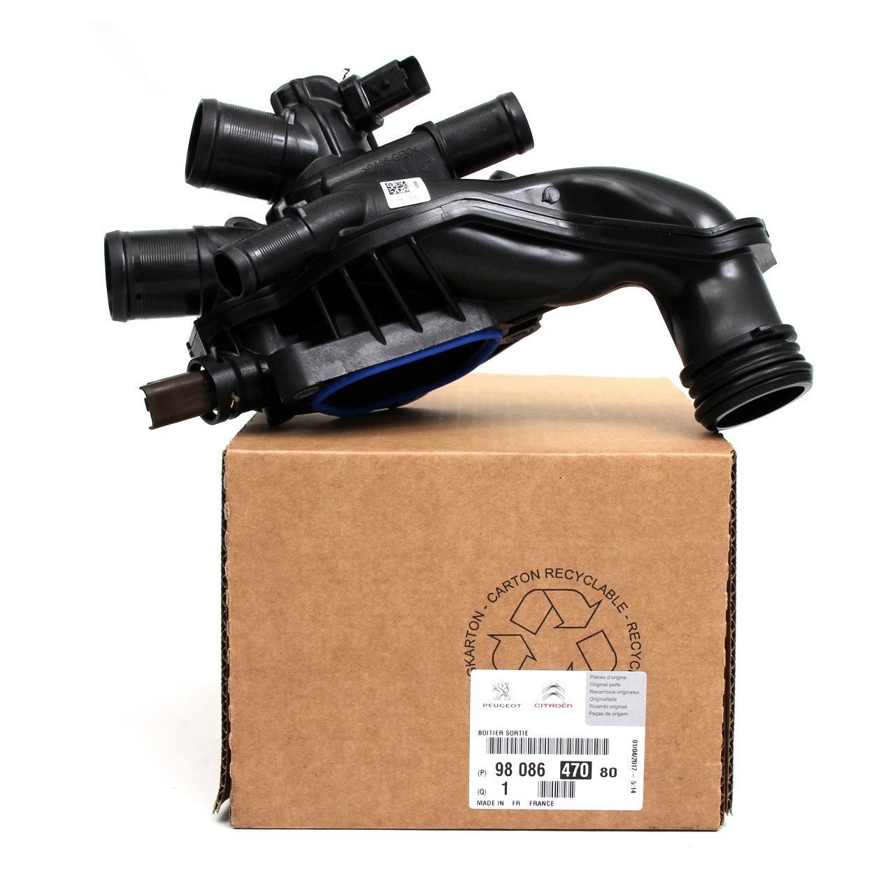 PSA 9808647080 | Peugeot 207 1.6 Benzinli EP6 Termostat Komple Orijinal