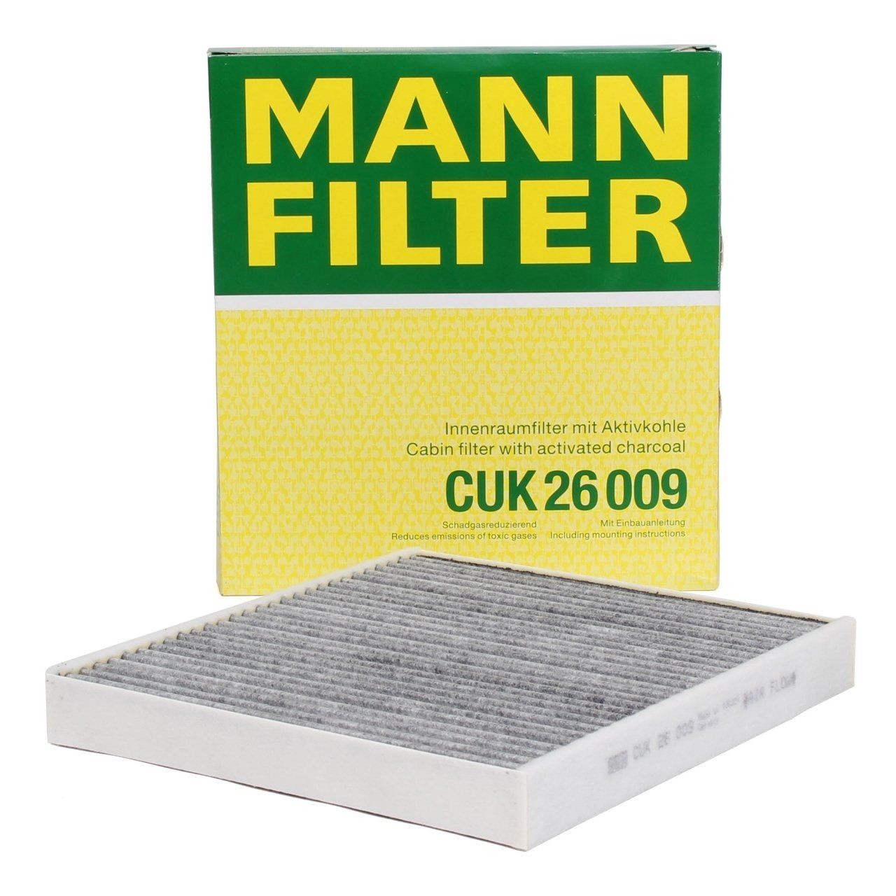 MANN CUK26009 | Audi A3 2014 Model Sonrası Aktif Karbonlu Polen Filtresi