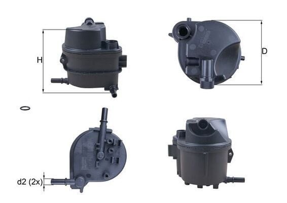 MAHLE KL777D | Mazot Filtresi 01-206-307 1.4Hdi (Isıtıcı Gırıslı)