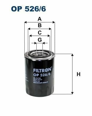 FILTRON OP526-6 | Yağ Filtresi 92-Golf.II.III-Caddy.II 1.9D