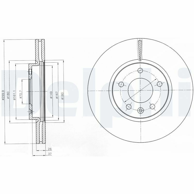 DELPHI BG4278C | Disk On 10-Astra.J-Mokka-Cruze 16 Kaplamalı | 1 Adet