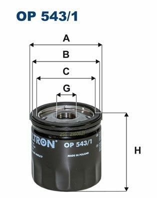 FILTRON OP543-1 | Yağ Filtresi 14-Boxer-Jumper-Transit 2.2Hdi-2.4Tdci