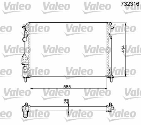 VALEO 732316 | Radyatör Megane.I 1.4-1.6 + Ac