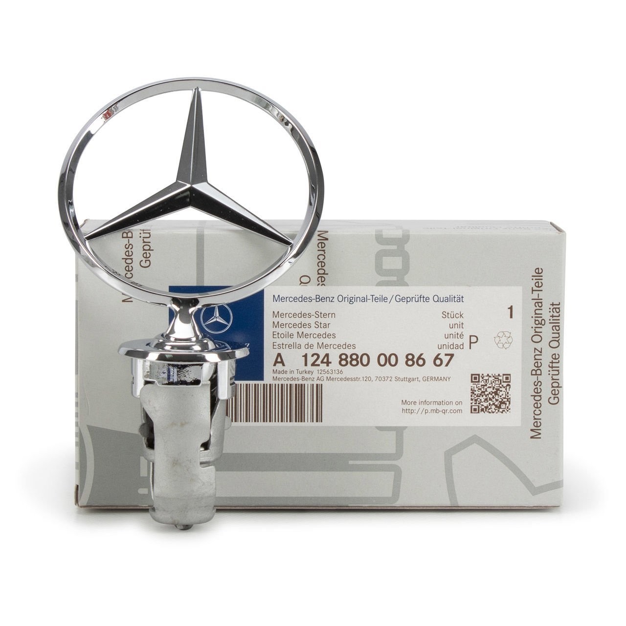 MERCEDES-BENZ A124880008667 | Motor Kaput Yıldızı W123-W124-W126-W201 Komple Orijinal