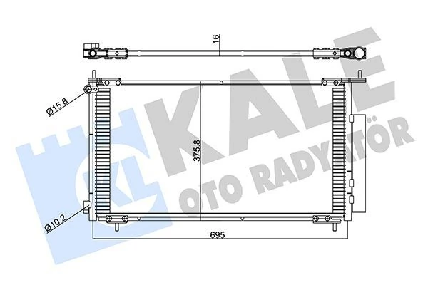 KALE 380400 | Klima Radyatörü (Kondenser) 02-07 Cr-V 2.0İ-2.2Ctdi
