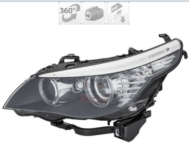 HELLA 1EL164907-001 | Bmw E60 LCI Kasa Bi-Xenon Sol Far Komple