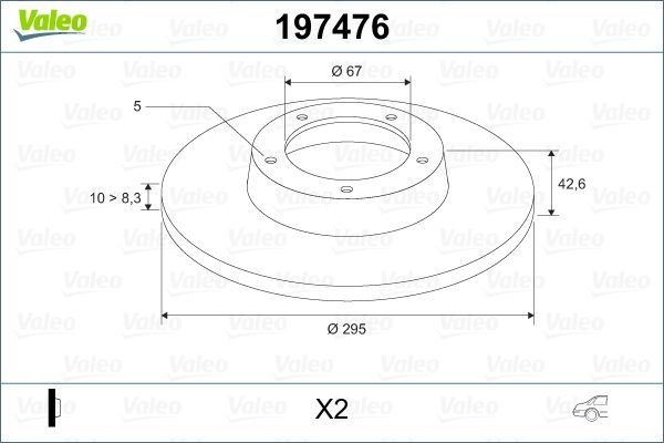 VALEO 197476 | Fren Diski Arka X156 13-W176 12-18 W246 13-18 C117 13-18