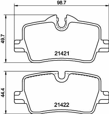 HELLA PAGİD 8DB355040-681 | Fren Balatası (BMW G-20 / 21 / 22 / 23 Arka)