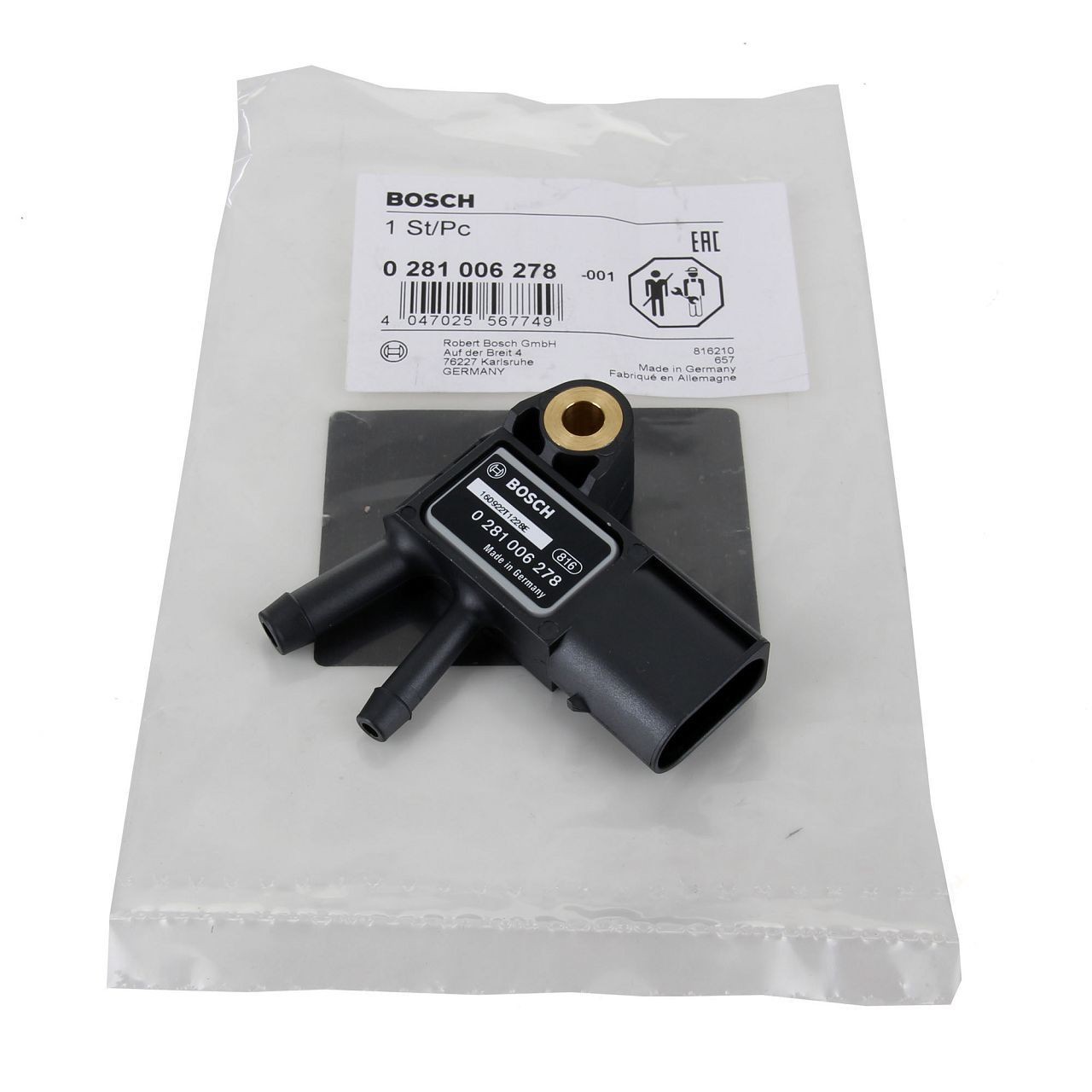 BOSCH 0281006278 | Mercedes W211 Kasa E200 CDI Eksoz Fark Basınç Sensörü